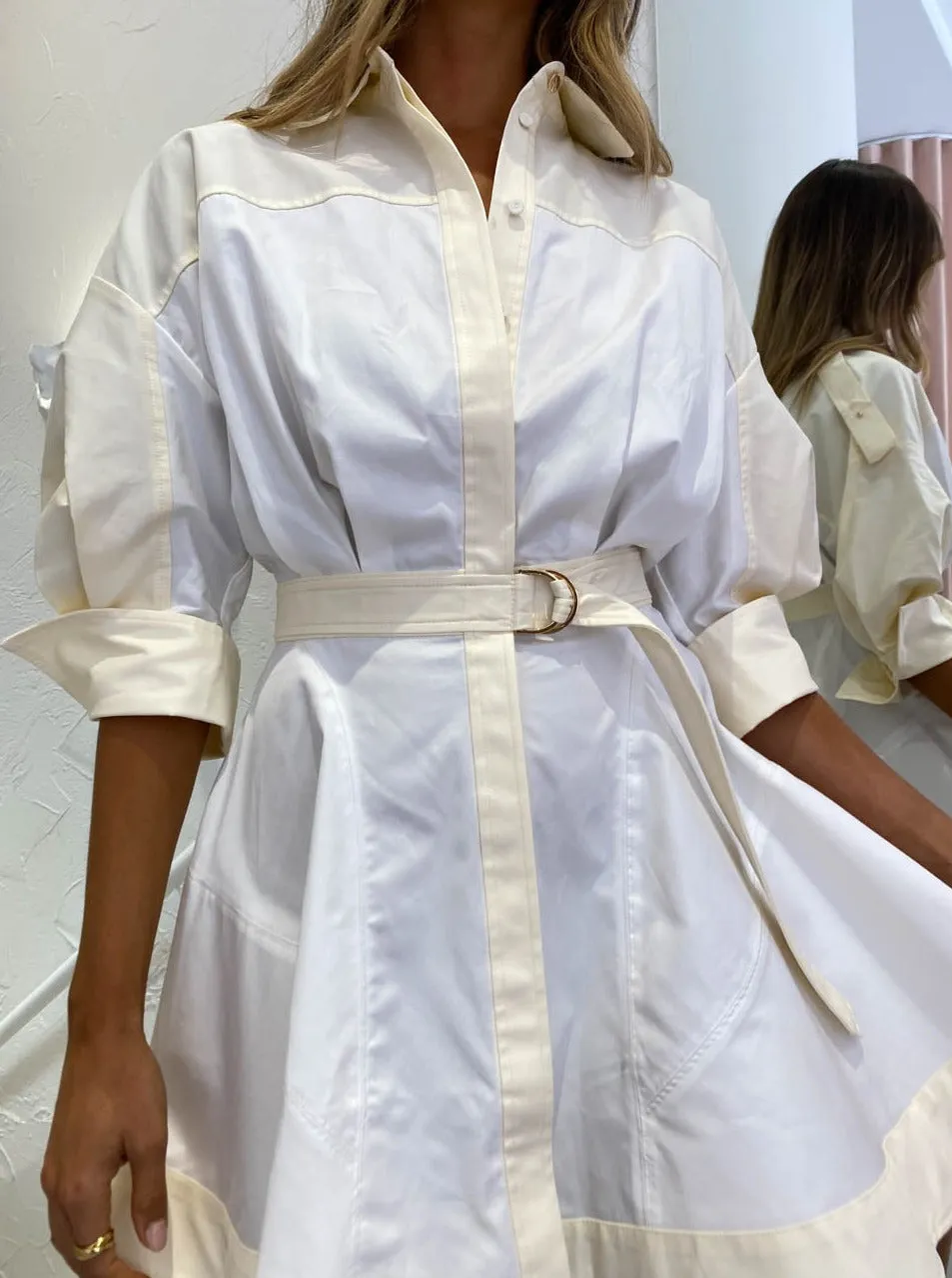 Acler Vienna Dress in Cannoli Cream Mix