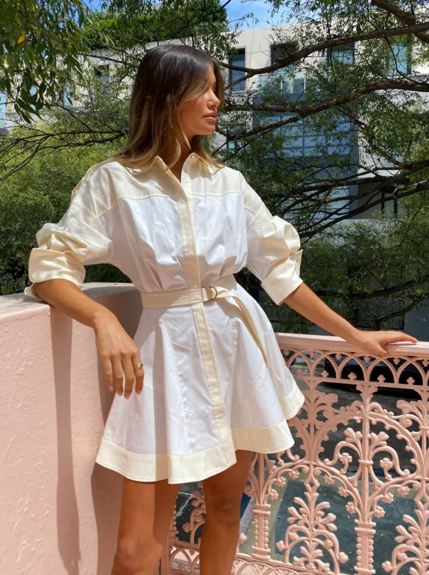 Acler Vienna Dress in Cannoli Cream Mix