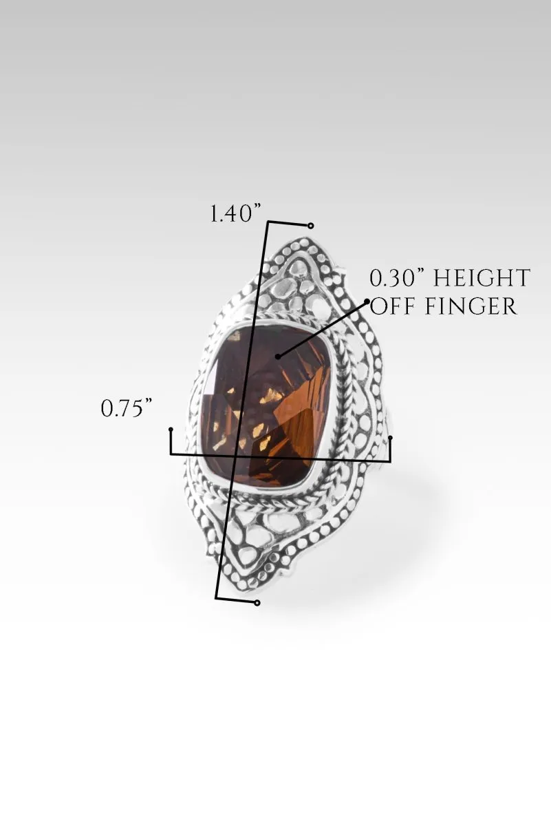 Believe and Recieve Ring™ in Whiskey Quartz