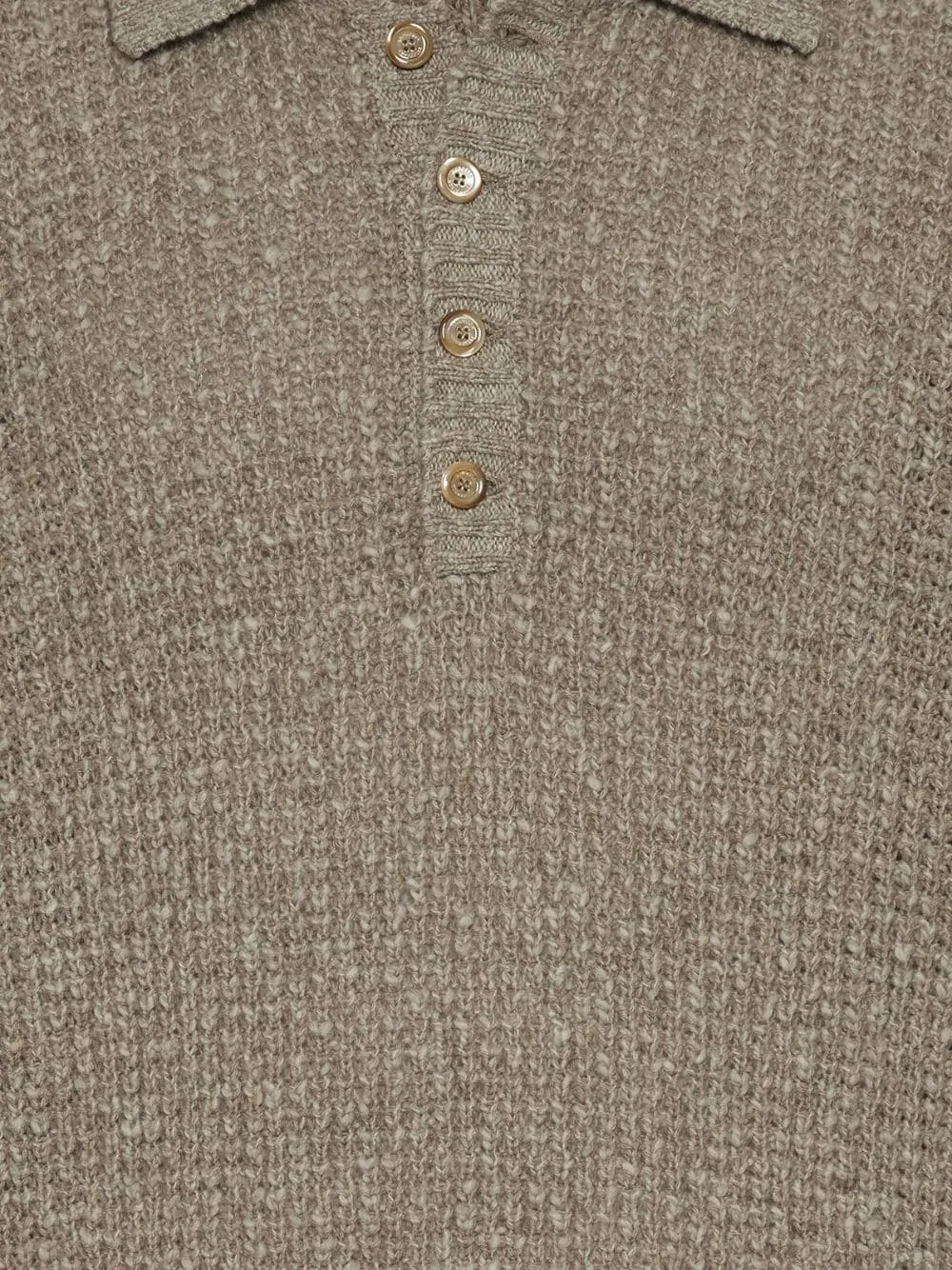 CASHMERE AND WOOL KNITTED POLO