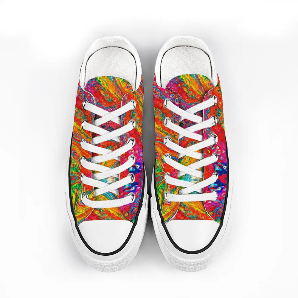 Colorful Collection - Classic Unisex Low Top Canvas Sneakers