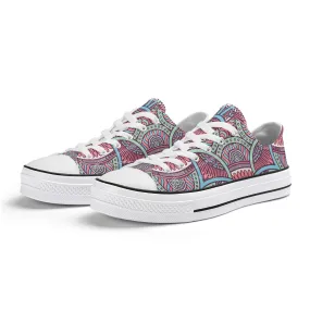 Colorful Mandala Pattern - Mens Classic Low Top Canvas Shoes for Footwear Lovers