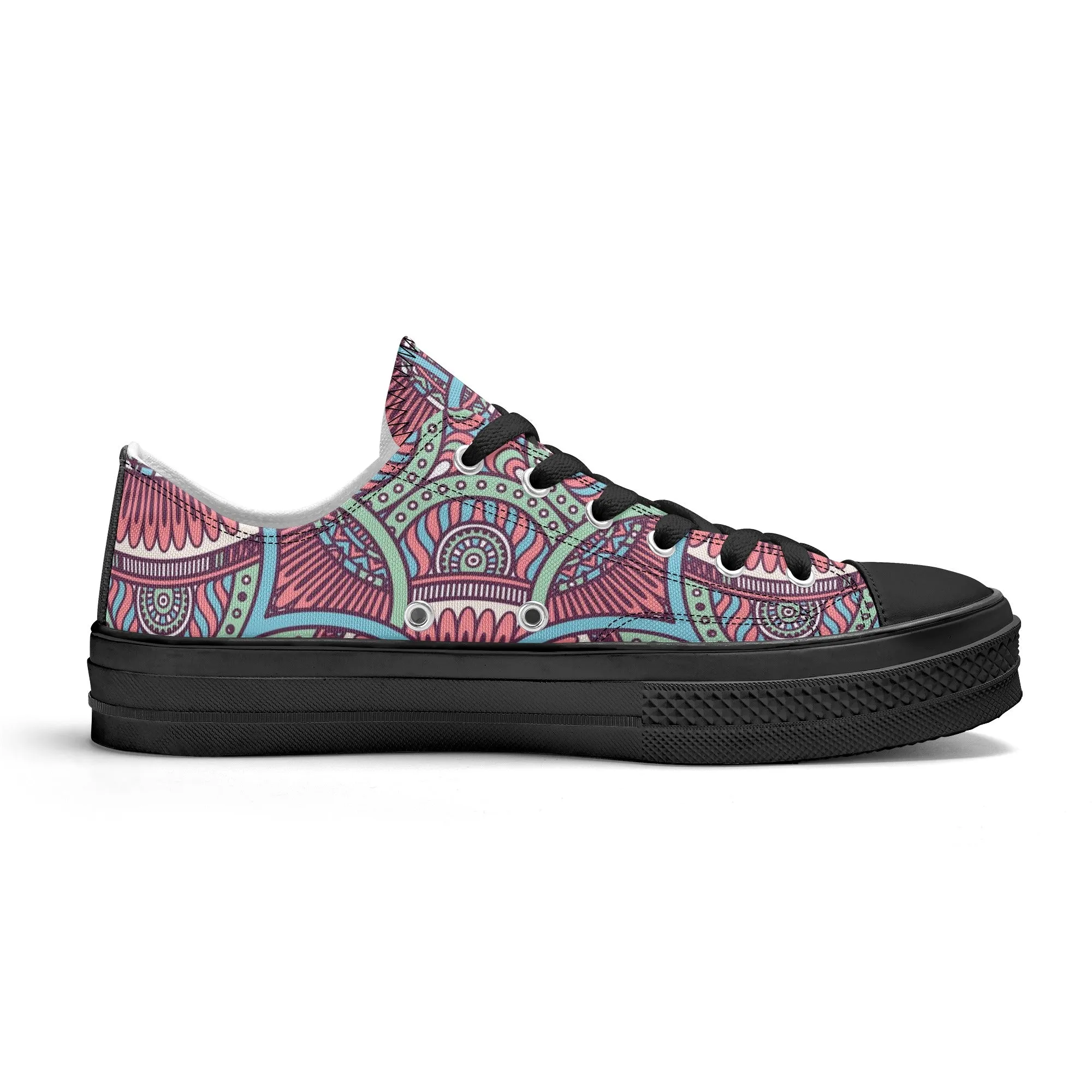 Colorful Mandala Pattern - Mens Classic Low Top Canvas Shoes for Footwear Lovers