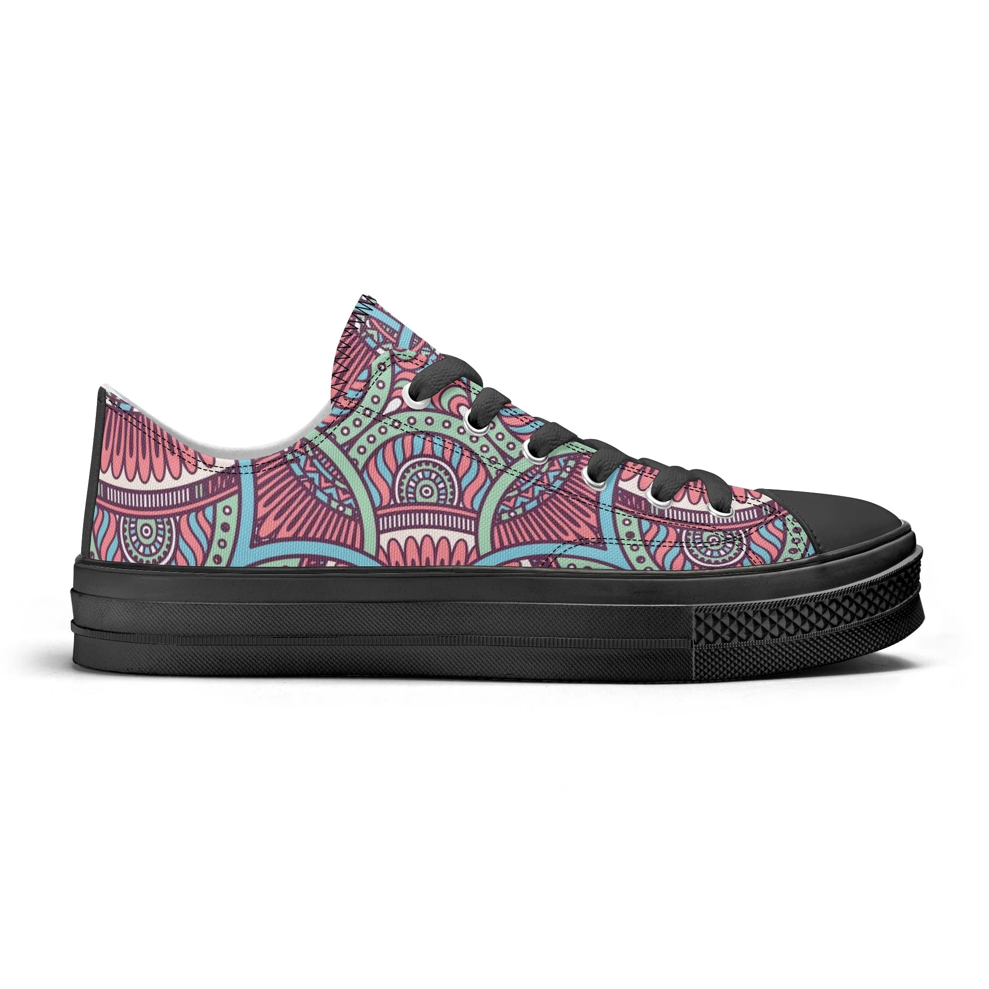 Colorful Mandala Pattern - Mens Classic Low Top Canvas Shoes for Footwear Lovers