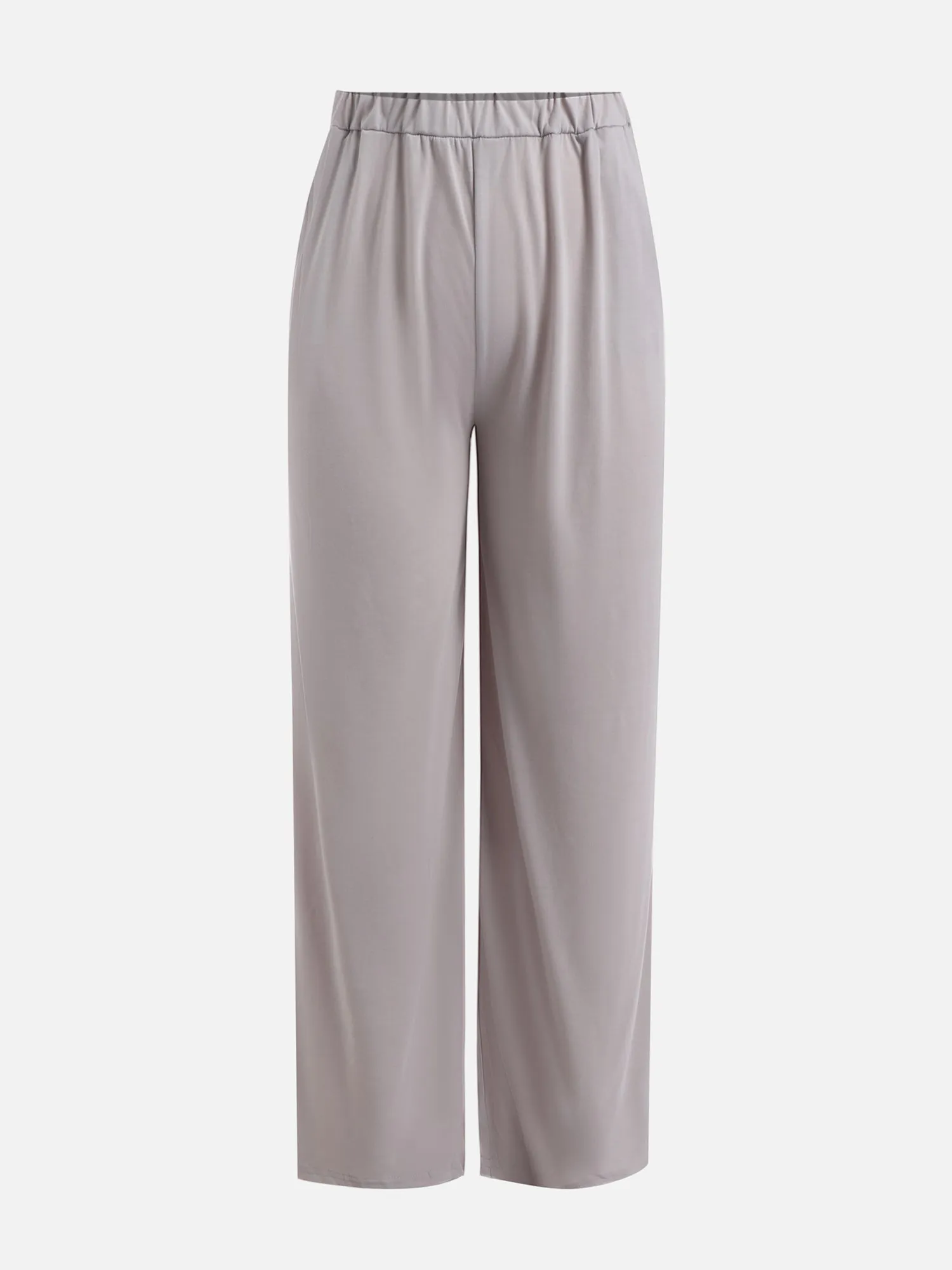 Cotton Loose Off-Shoulder & Wide Leg Pants Set
