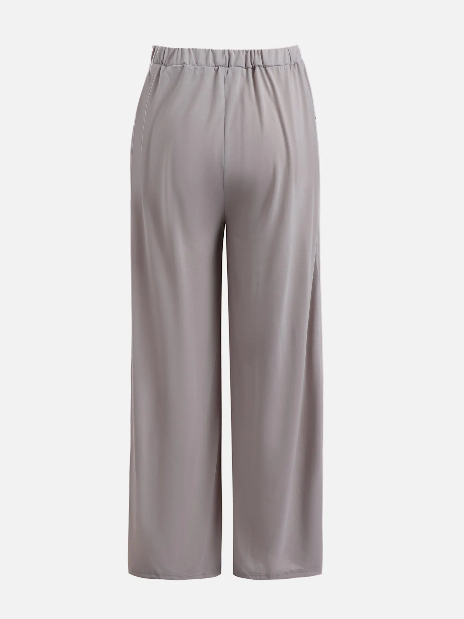 Cotton Loose Off-Shoulder & Wide Leg Pants Set