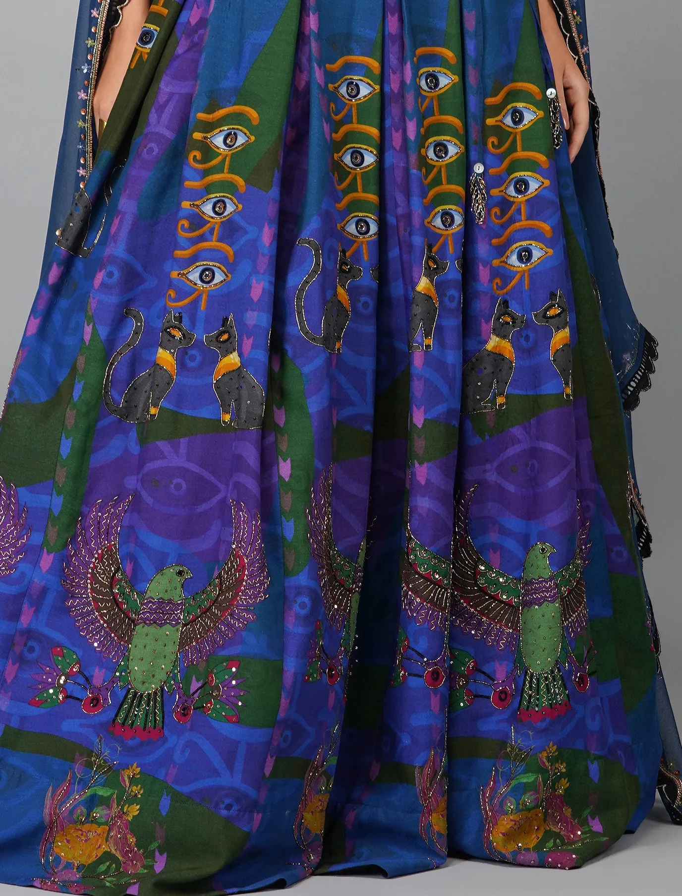 EGYPTIAN PRINT LEHENGA SET
