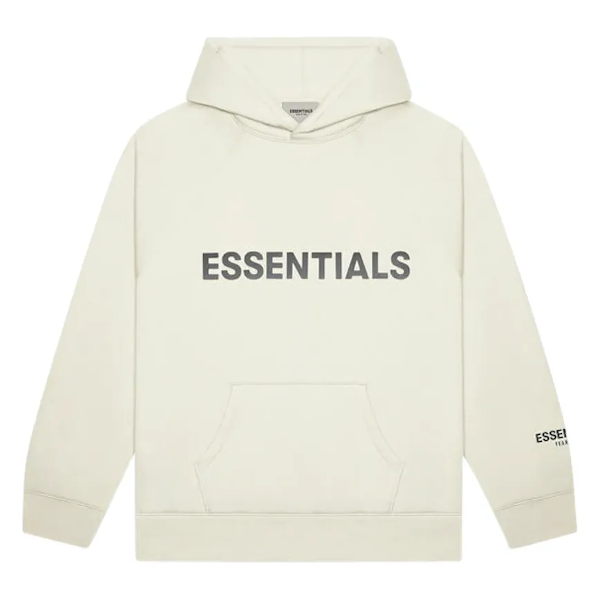 Fear of God Essentials Pullover Hoodie Applique Logo Buttercream