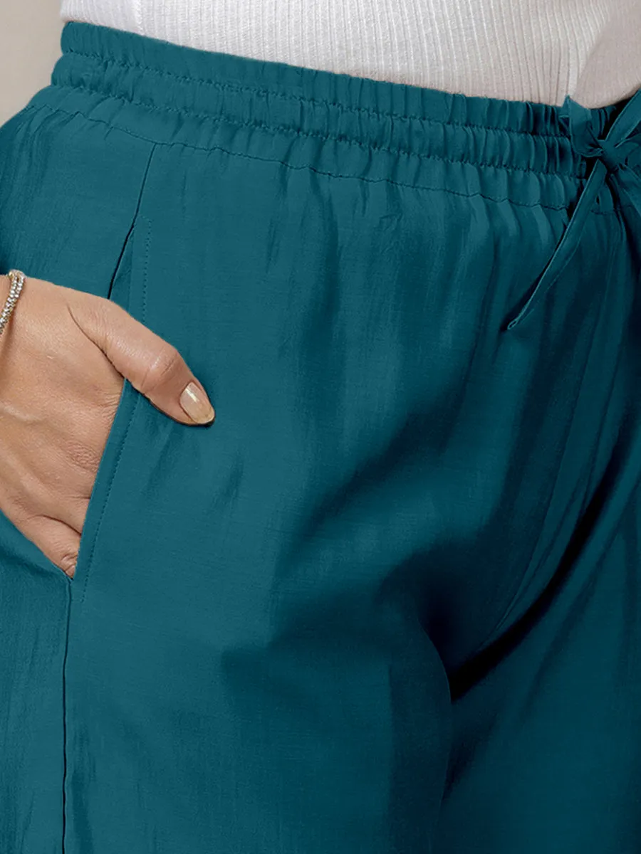 Fiza x Rozaana | Straight Pant in Crystal Teal