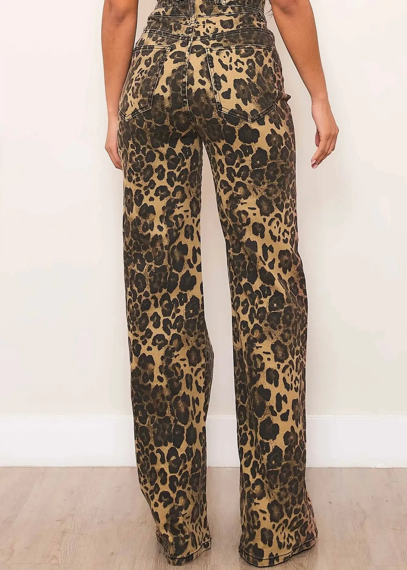 Full Potential Leopard Wide Leg Jeans