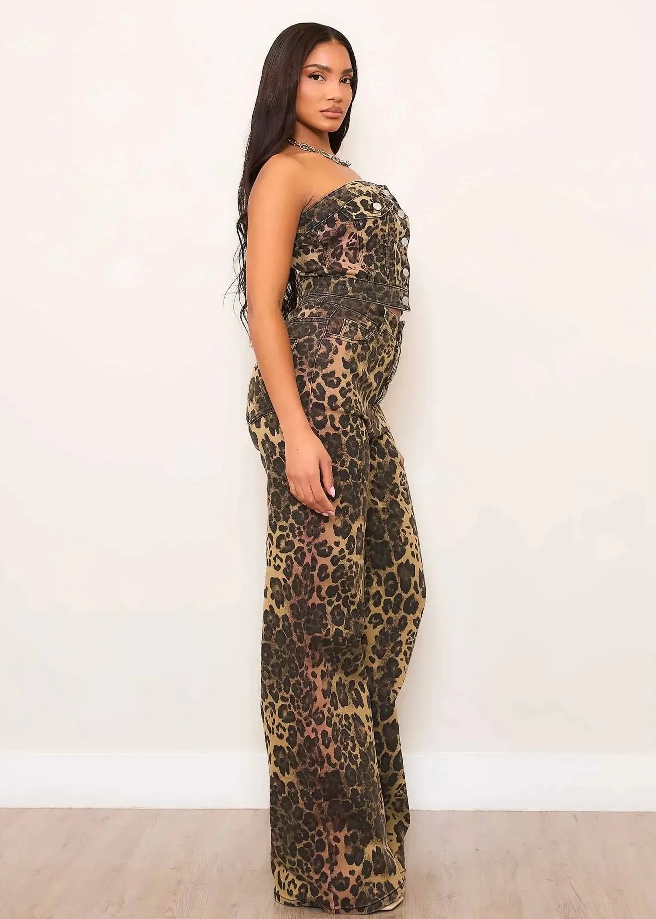 Full Potential Leopard Wide Leg Jeans