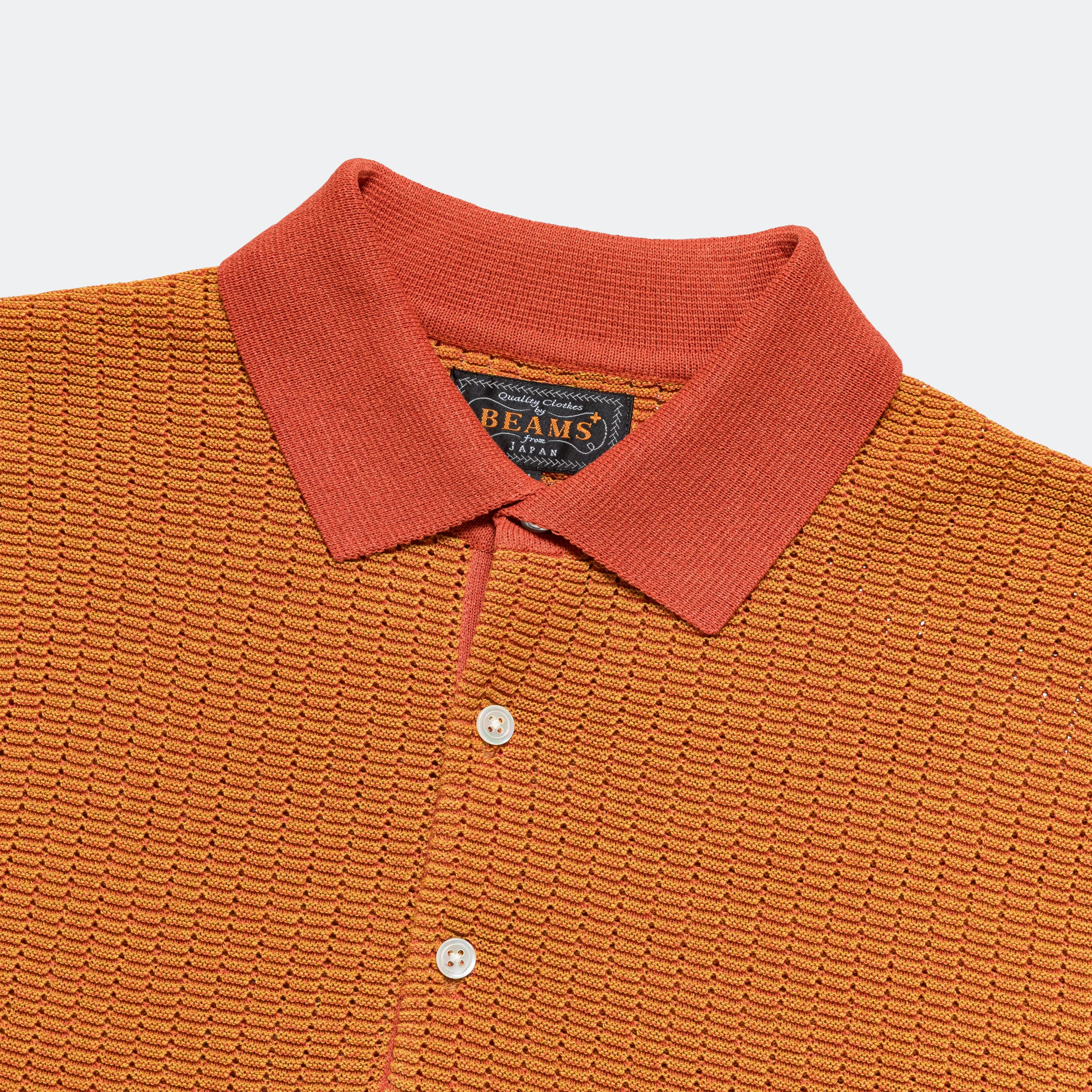 Knit Polo WASHI 2 Tone - Orange